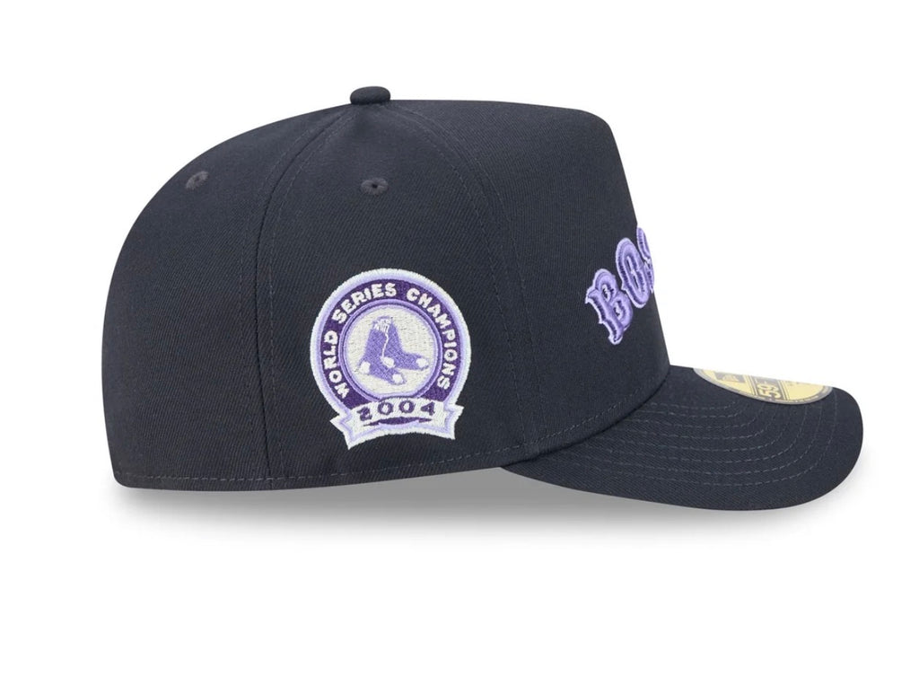 New Era Boston Red Sox 2004 World Series Champions 59FIFTY Fitted Hat – Navy/Purple