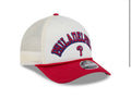 New Era Philadelphia Phillies 9FORTY M-Crown A-Frame Trucker Hat – White/Red