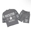 Gutta Grey Rhinestone T-Shirt/Short Set