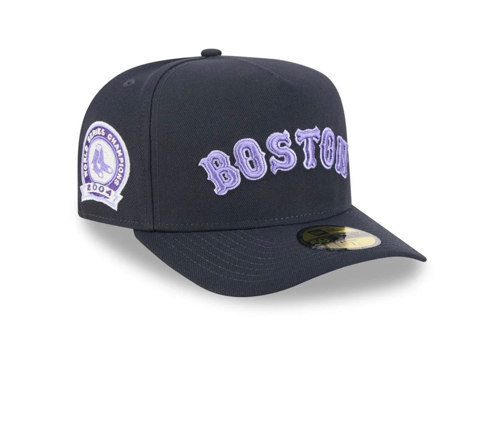 New Era Boston Red Sox 2004 World Series Champions 59FIFTY Fitted Hat – Navy/Purple