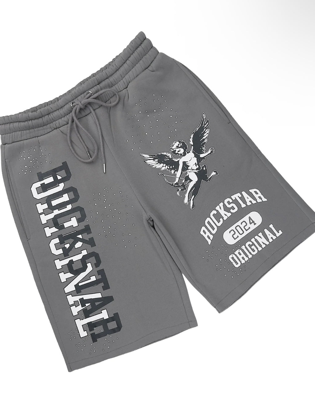 Gutta Grey Rhinestone T-Shirt/Short Set