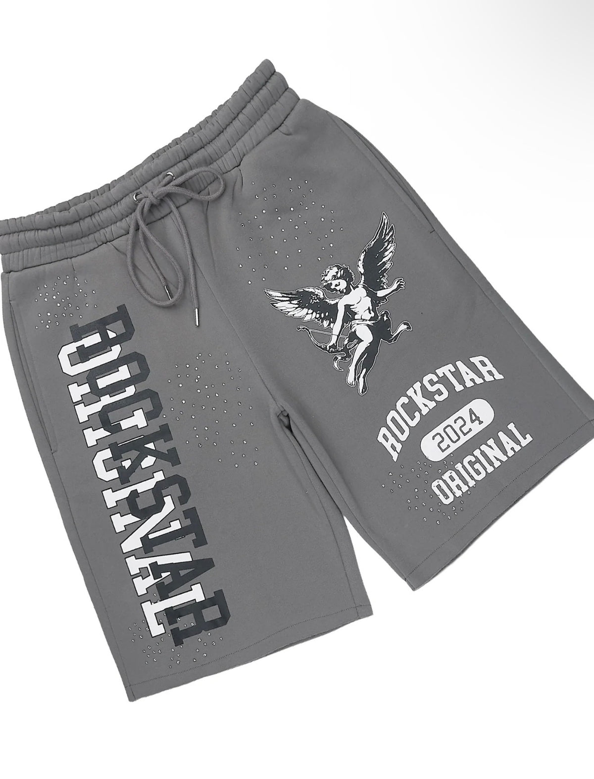 Gutta Grey Rhinestone T-Shirt/Short Set