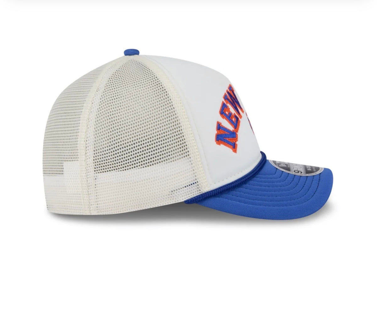 New Era New York Mets 9FORTY M-Crown A-Frame Trucker Hat – White/Royal