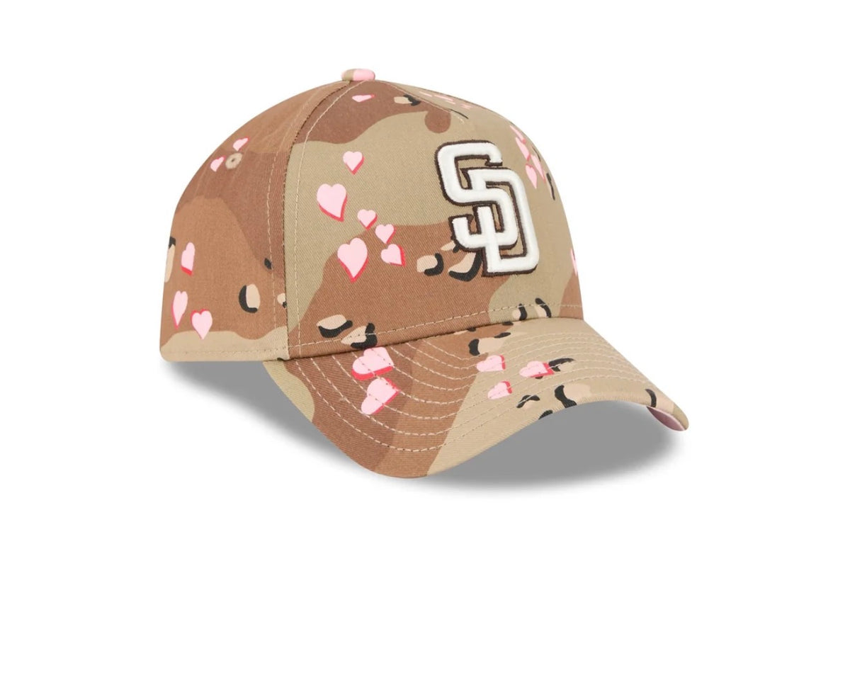 San Diego Padres New Era Camo Hearts Adjustable Cap